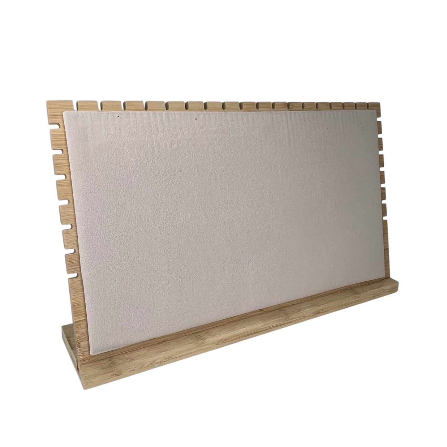 Expositor de Colares em Bamboo e Veludo Beje