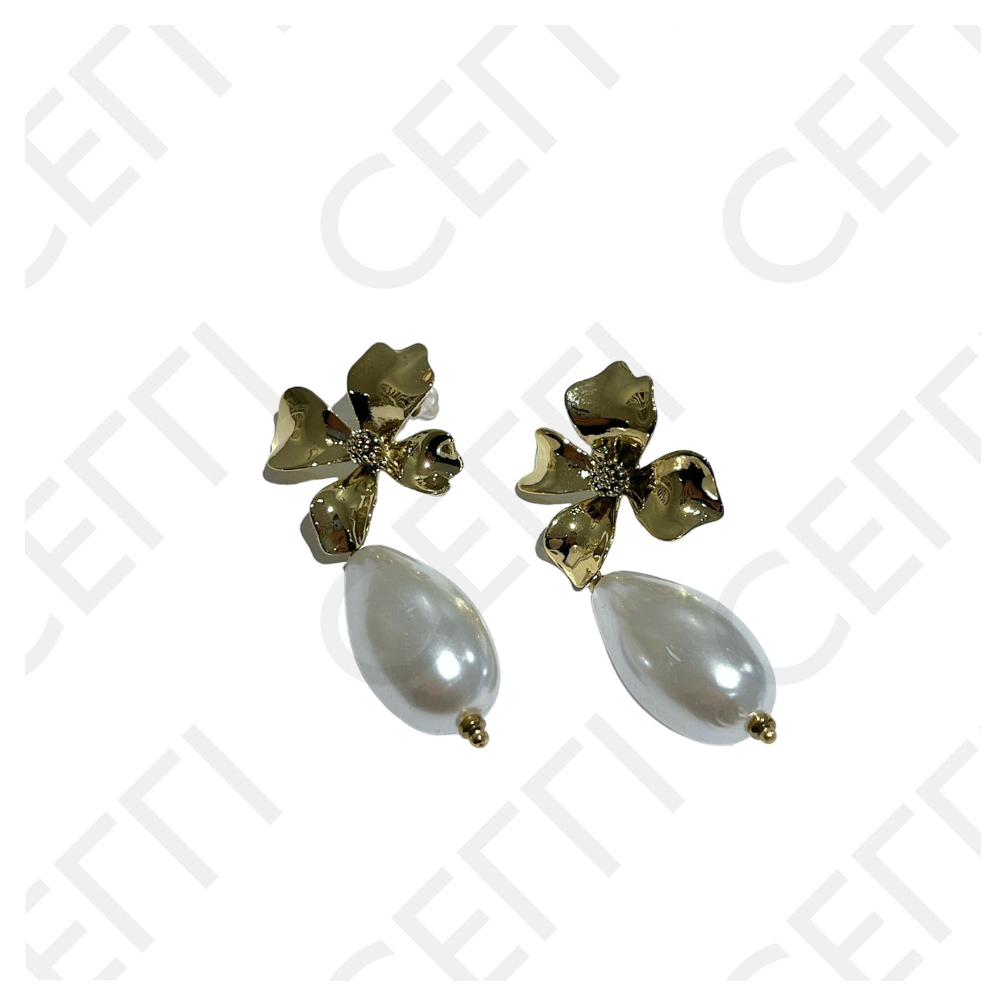 不锈钢耳环 - 花朵