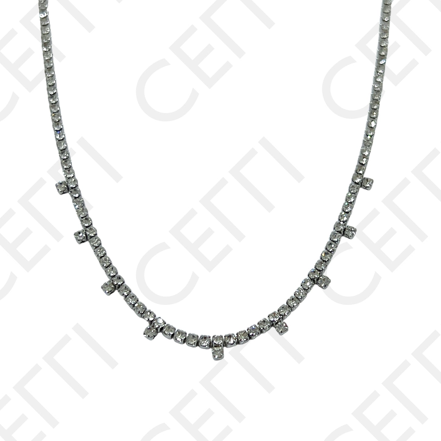 Steel Necklace - Transparent Brilliants