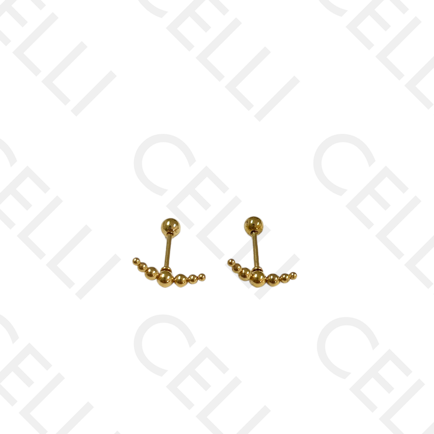 半月形钢制穿刺点 - 带圆点