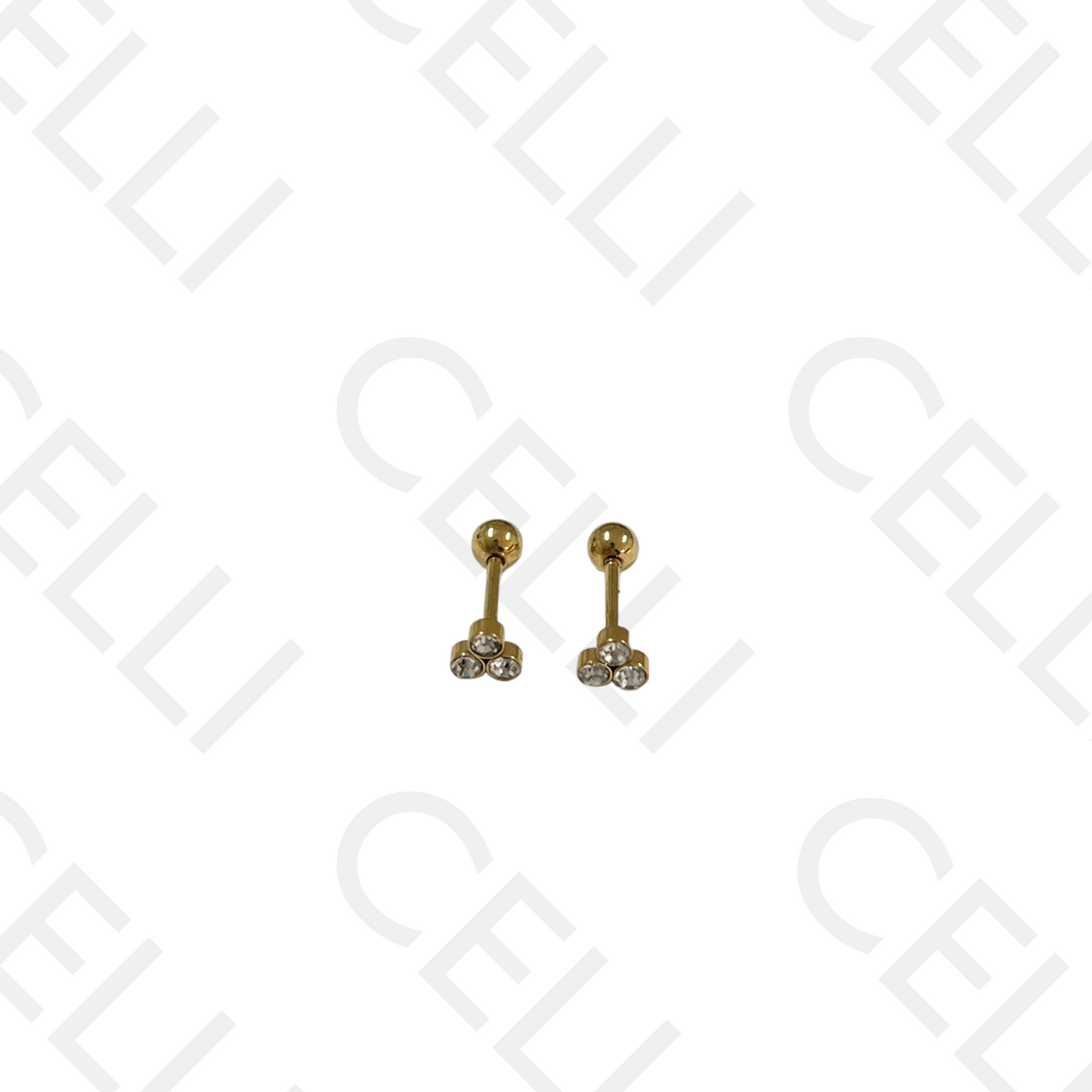 钢制鼻钉 - 三个闪耀(三角形)