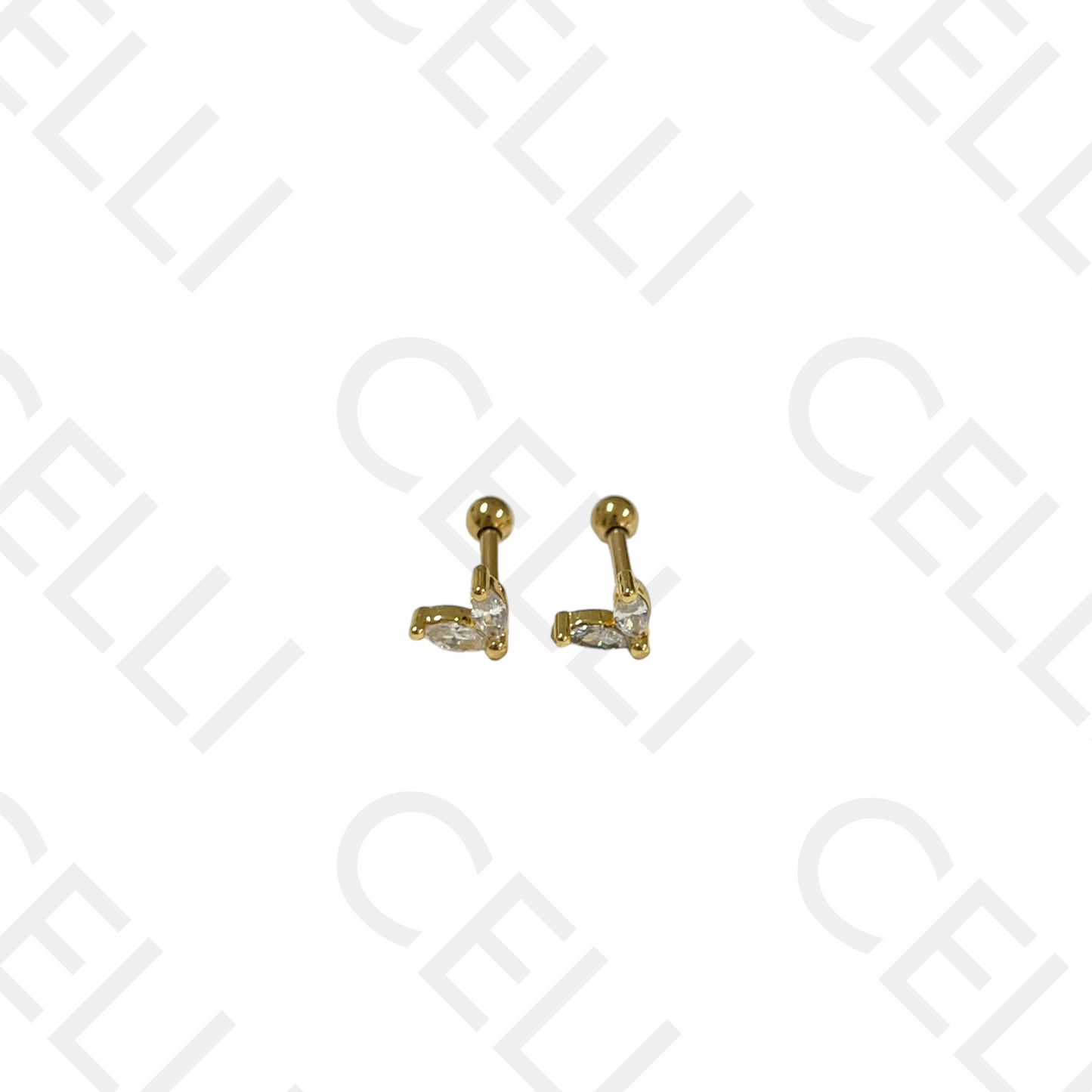 Piercing de Aço - brilhantes (V)