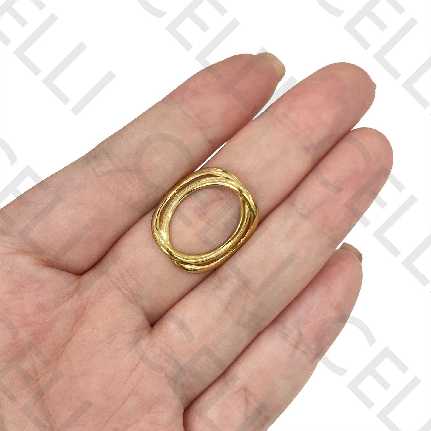 Steel Ring - Detailed Oval