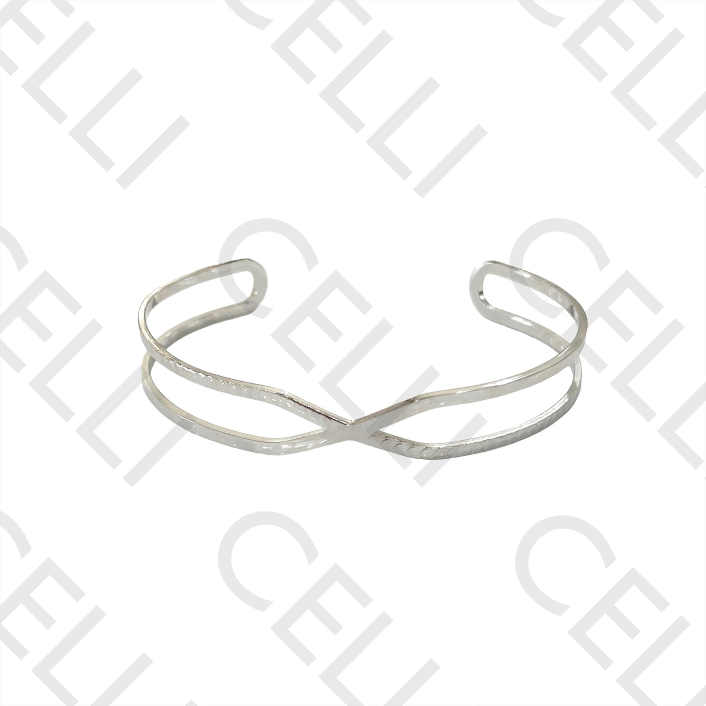 Bracelete de Aço - X detalhado