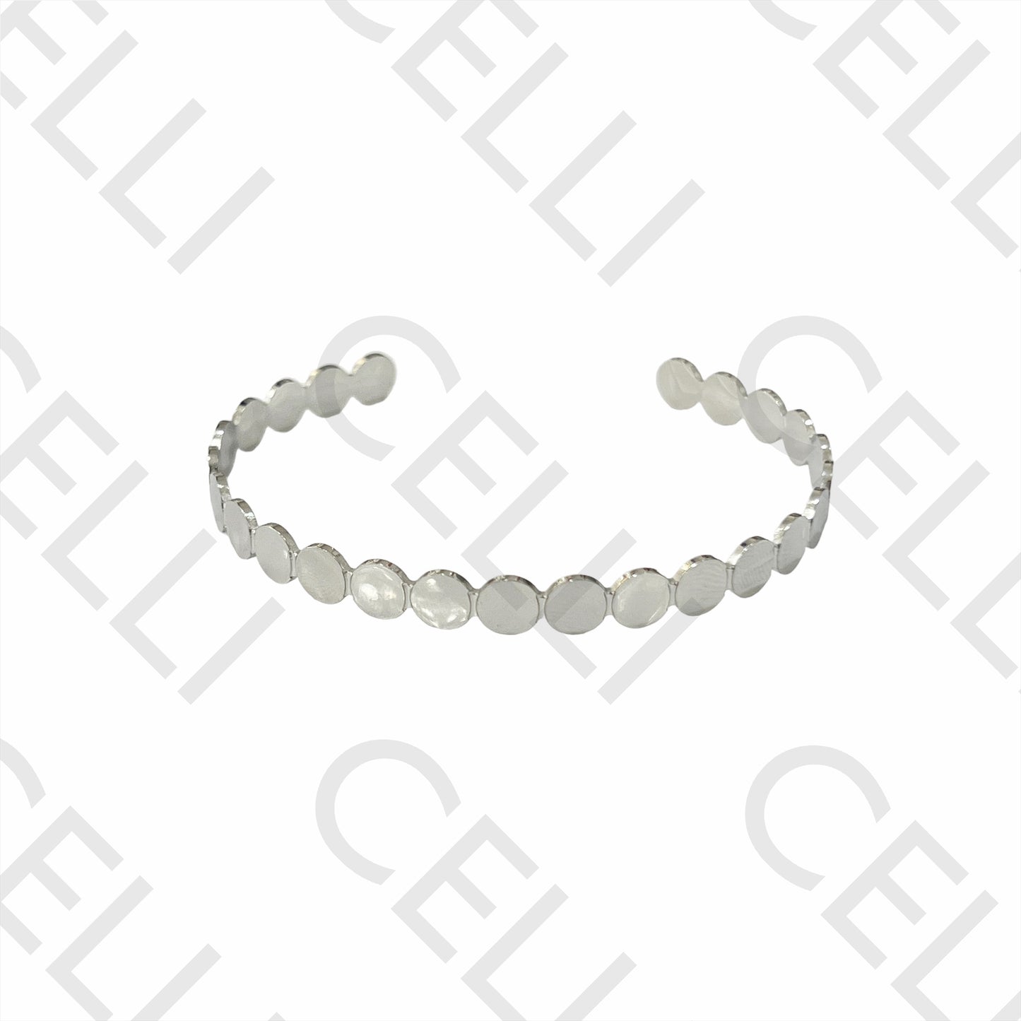 Bracelete de Aço - círculos