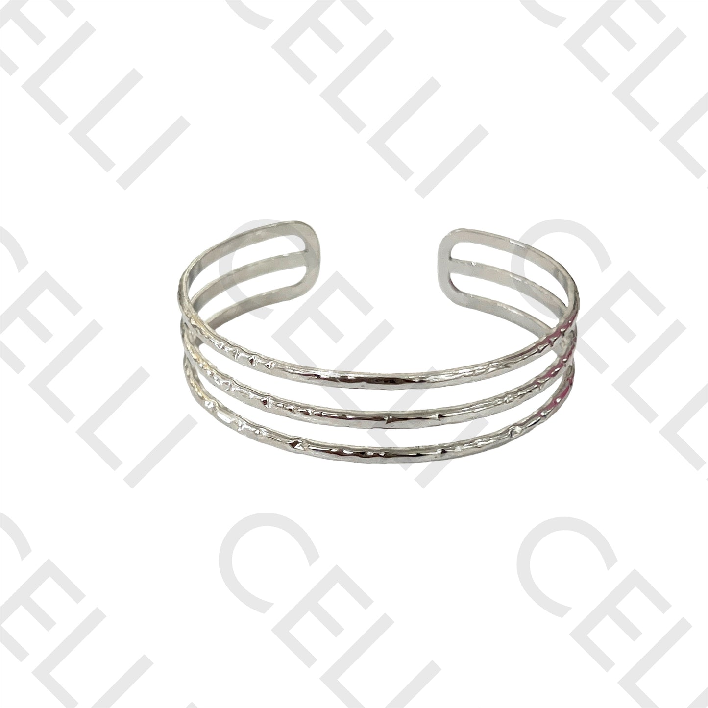 Brazalete de acero - triple detalle