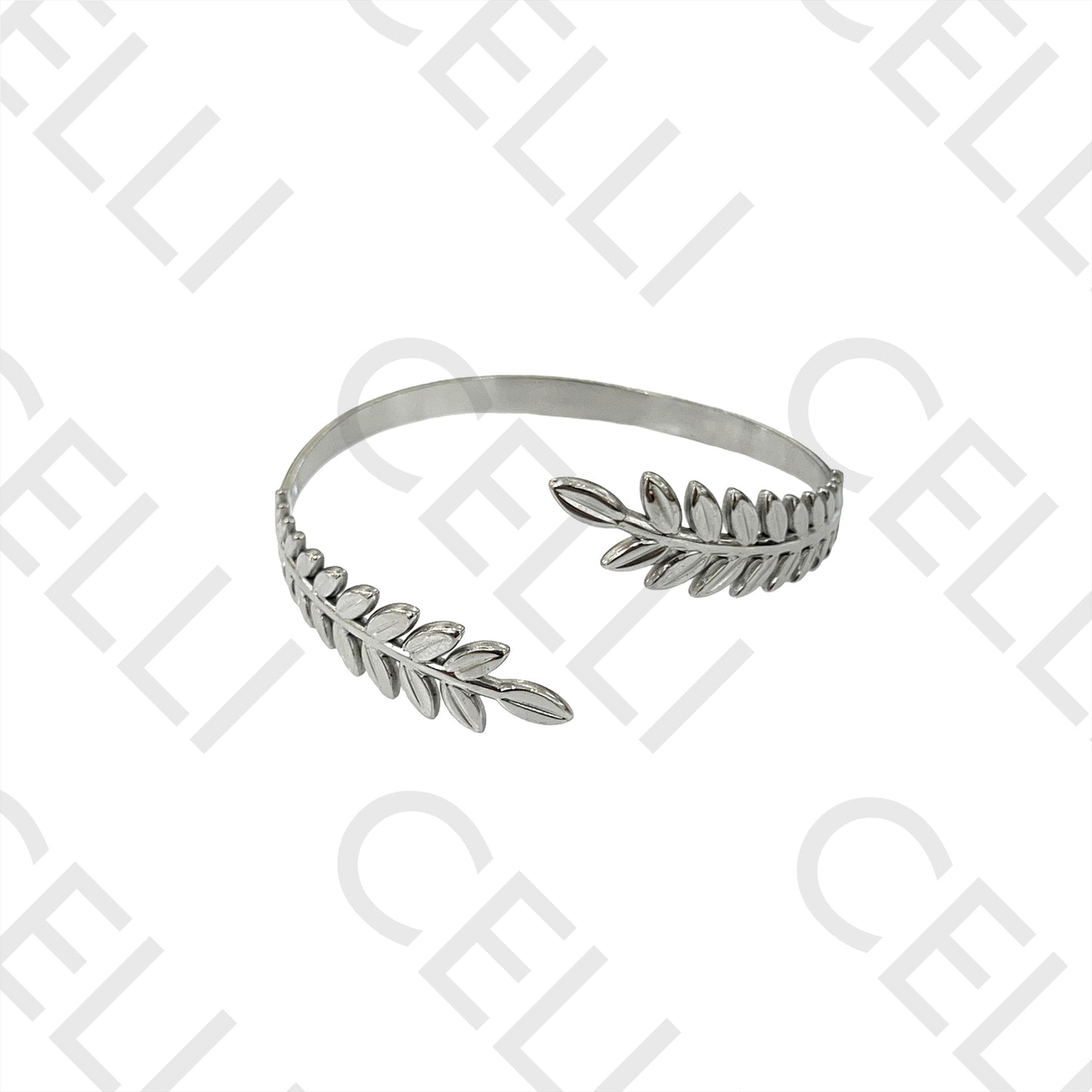 Bracelete de Aço - folhas