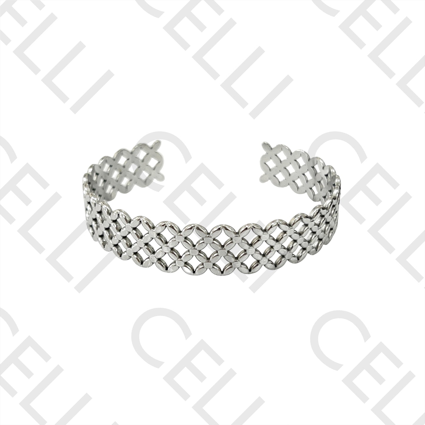 Bracelete de Aço - flores X