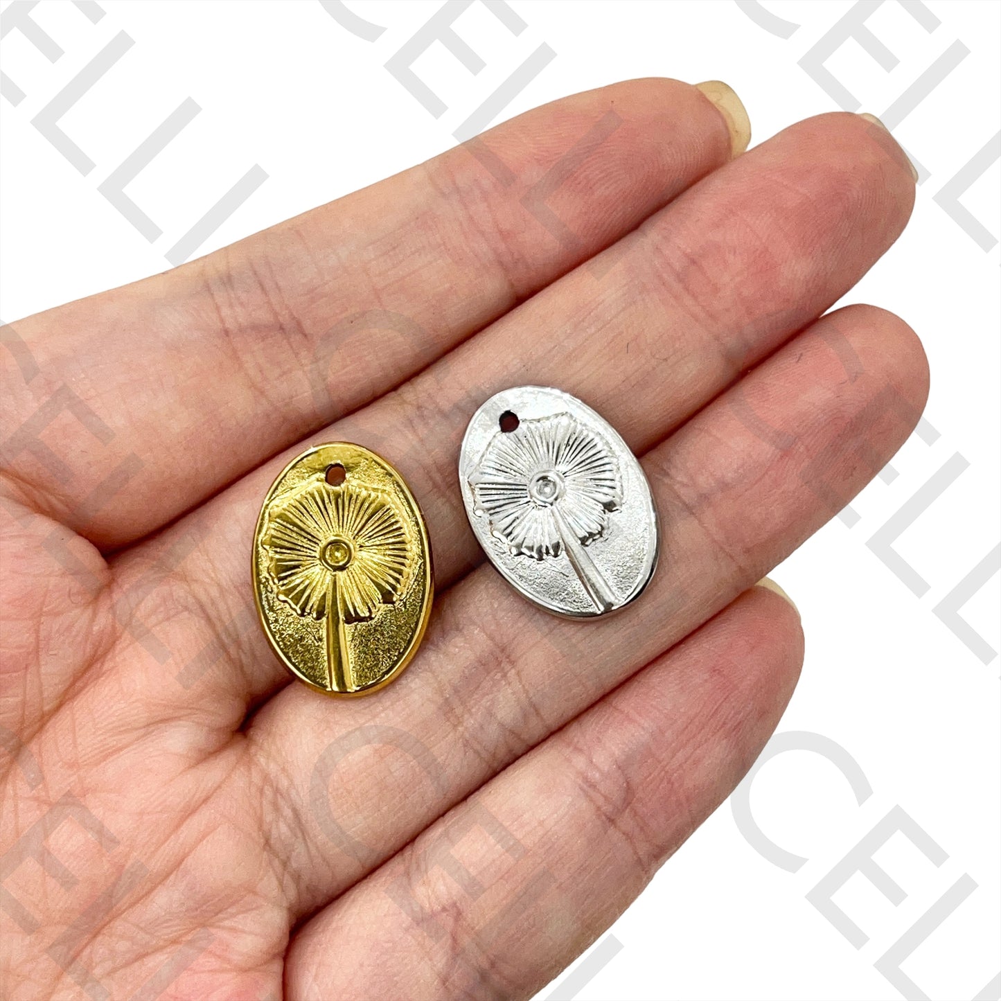 Medalha de Aço - flor