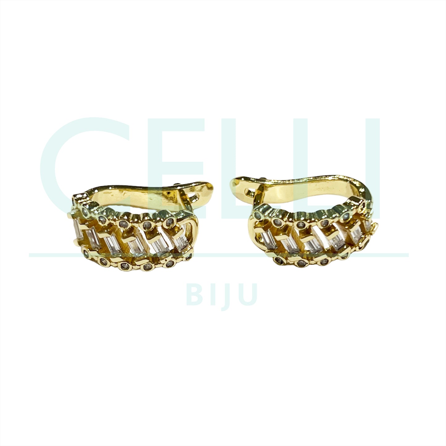 Brinco de Ródio com Zircônias