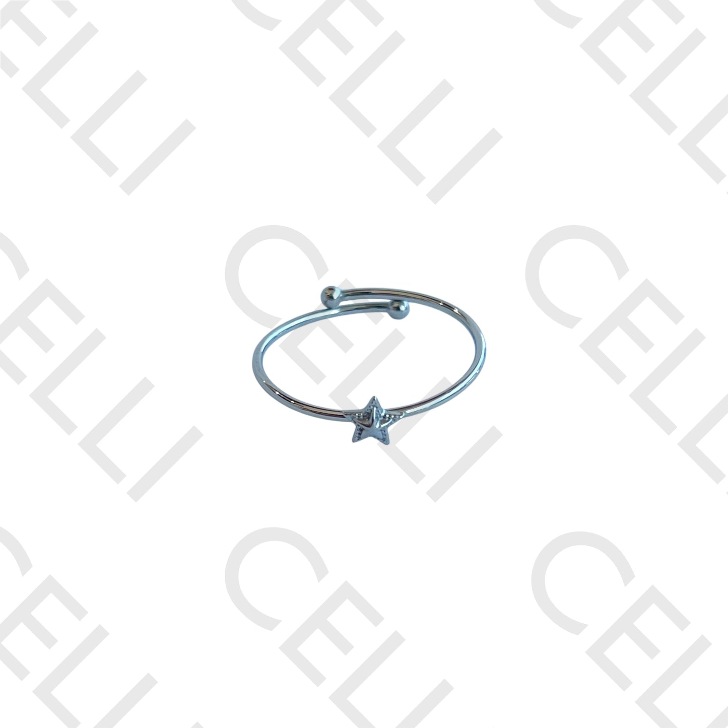 Anillo de acero - mini estrella