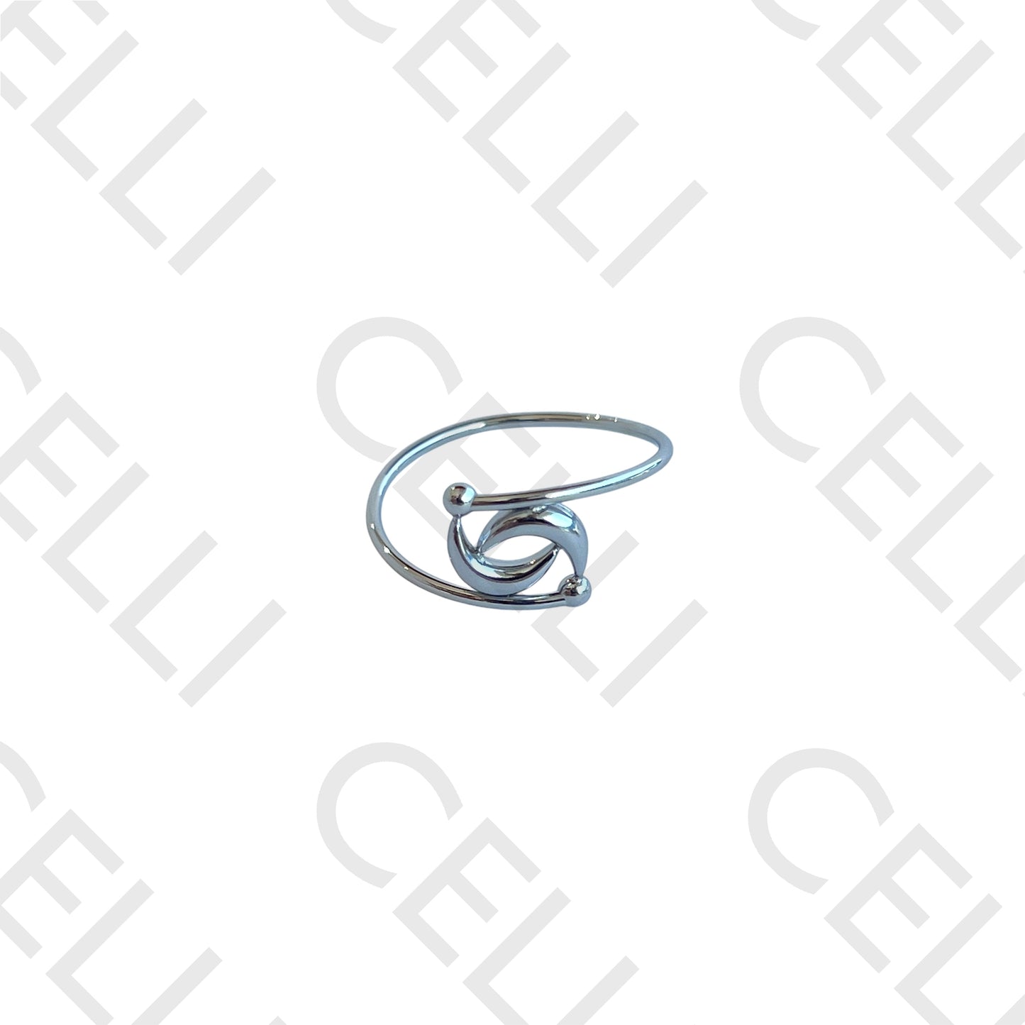 Anel de Aço - duas meia lua