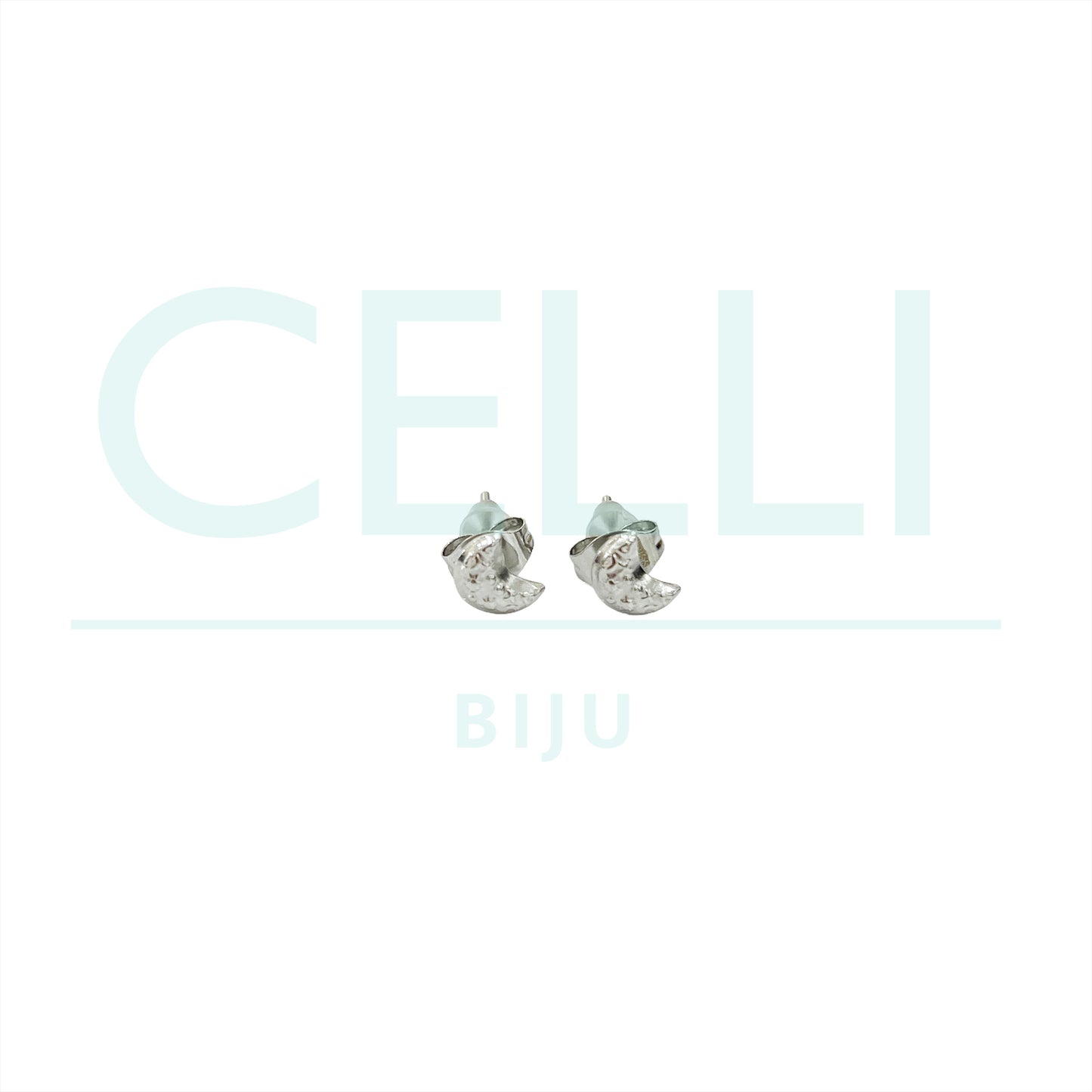 Brinco de Aço com medalhinha mini - lua