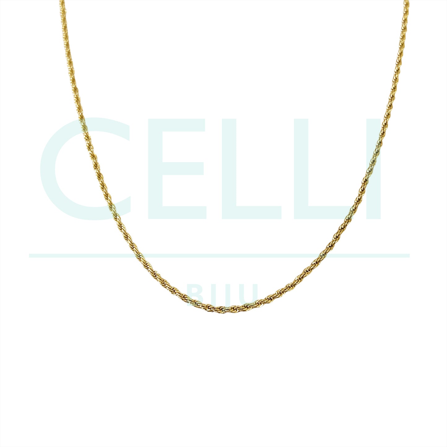 Colar de Aço Simples - torcido fininho 1.5mm