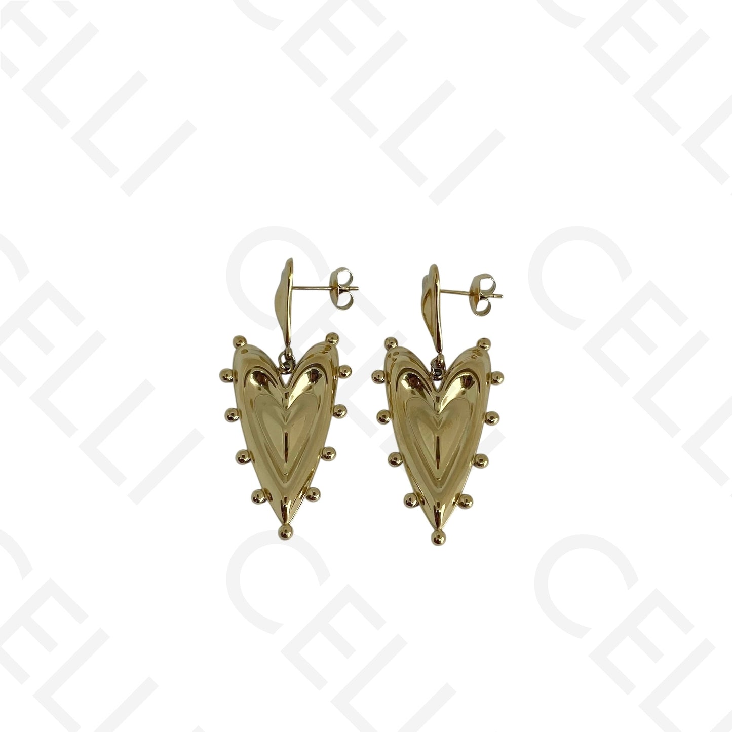 Brinco de aço - coração