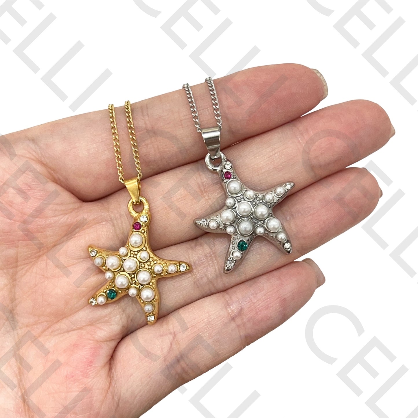 不锈钢项链/耳环 - 海星