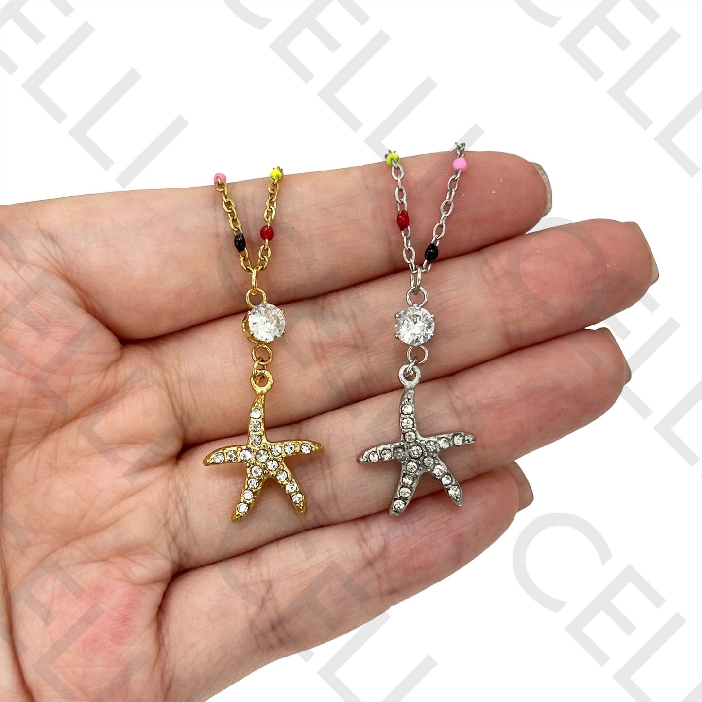 不锈钢项链/耳环 - 海星