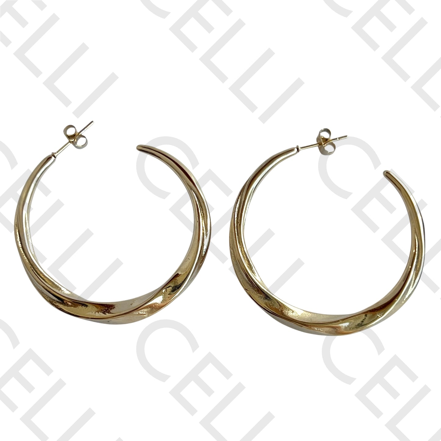 Salto de acero - argolla grande torcida