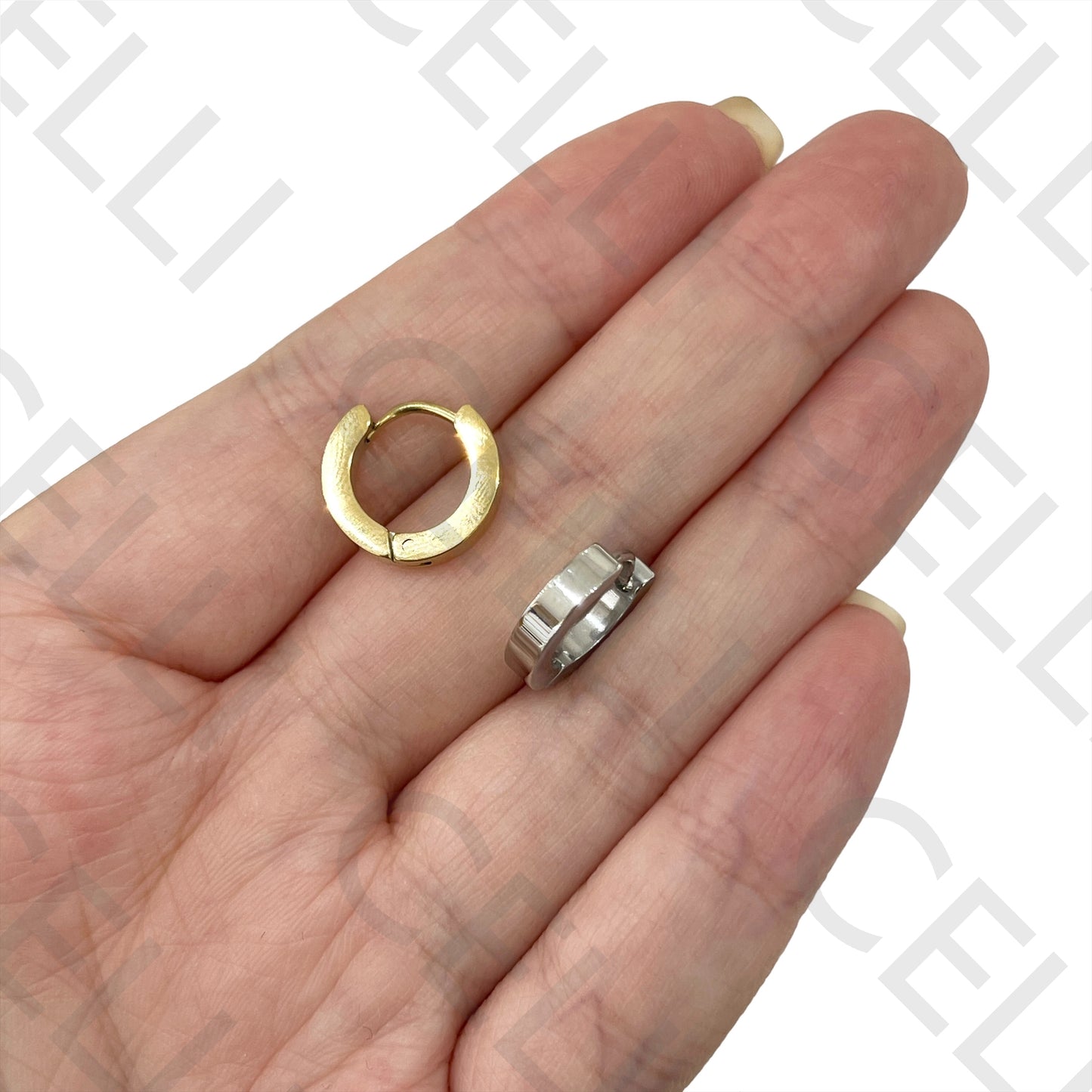 钢制耳环圈 - 简约款