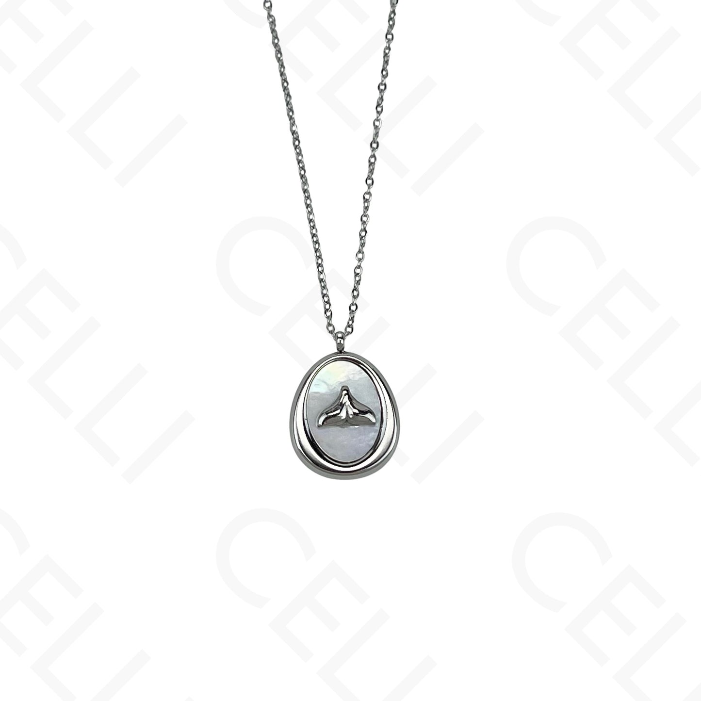 Collar de acero - cola de sirena esmaltada