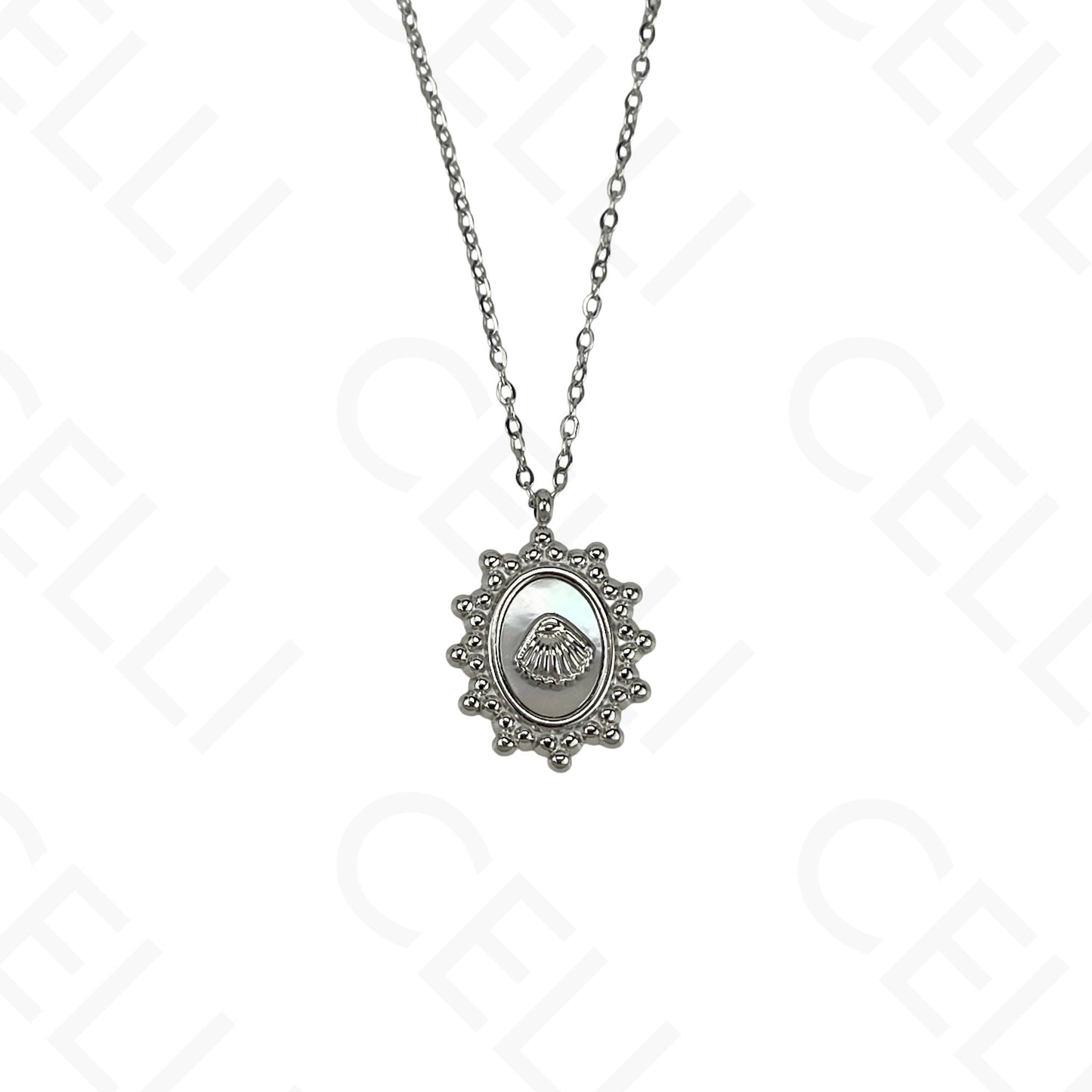 Collar de acero - 7 medallas de santas
