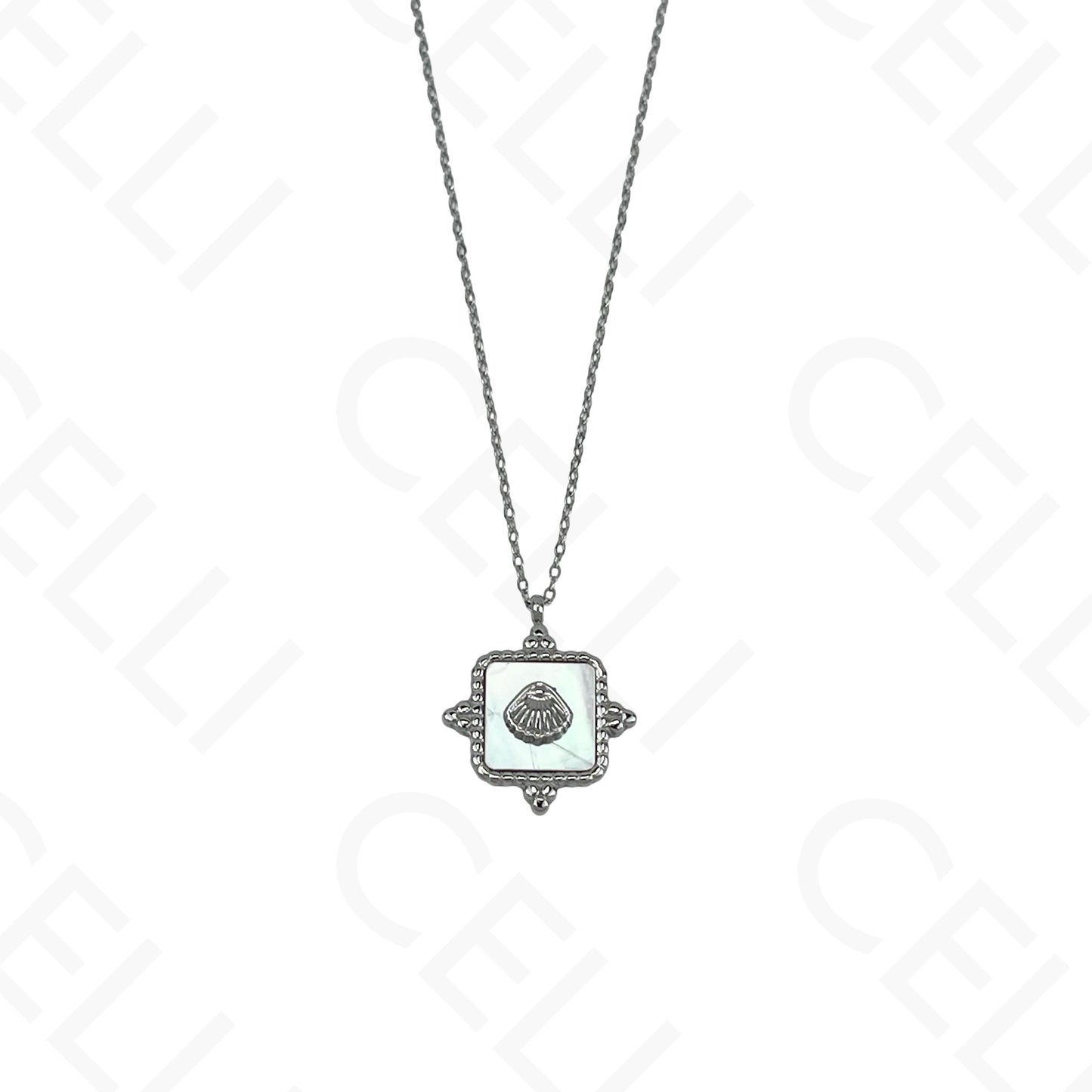 Steel necklace - 7 saint medals