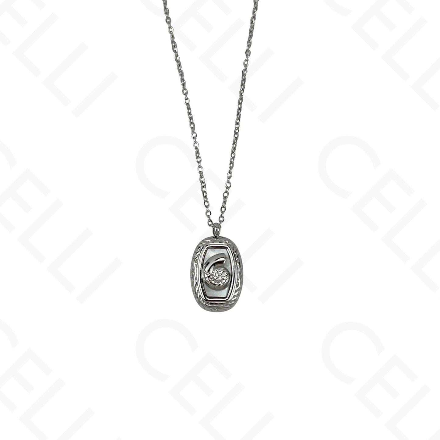 Steel necklace - 7 saint medals