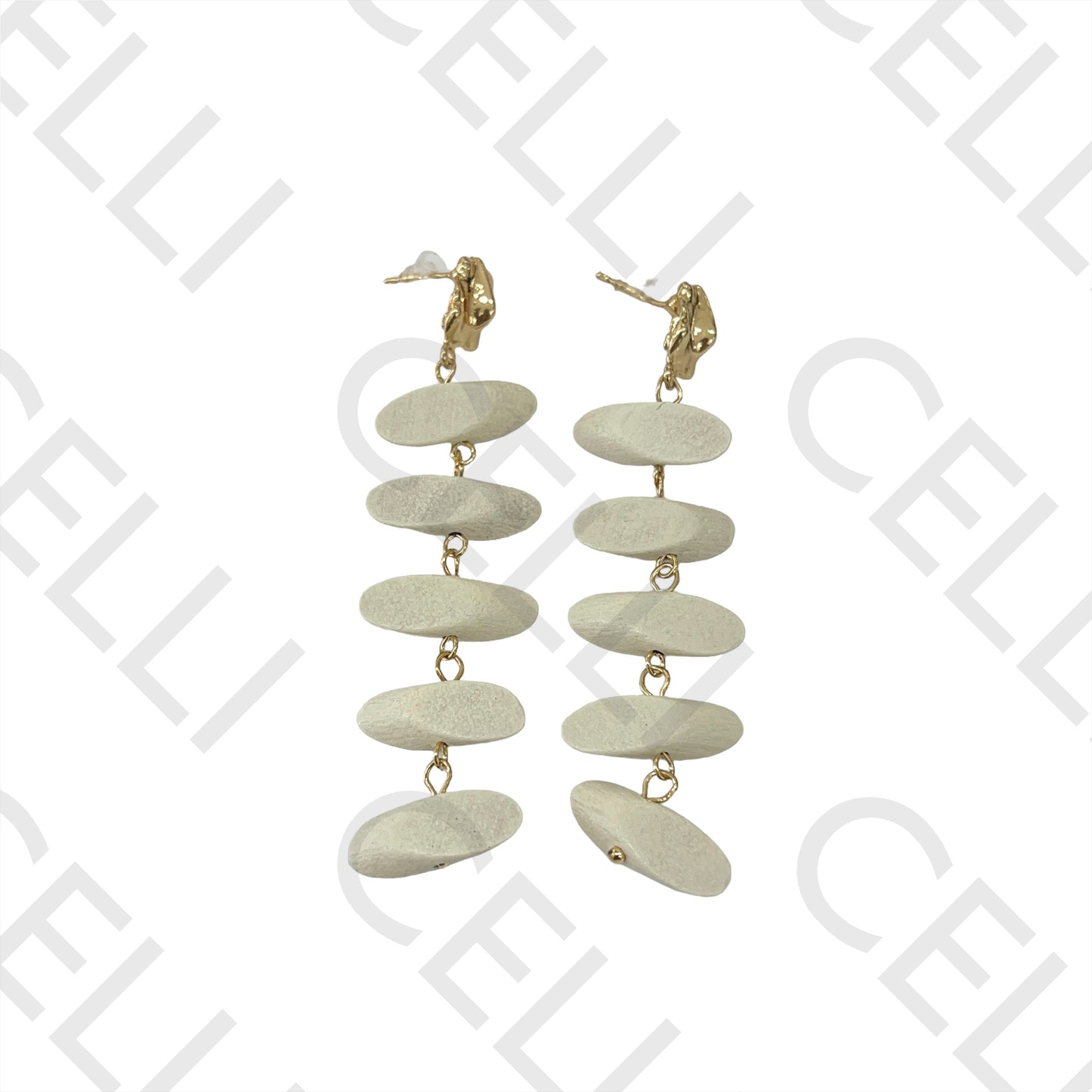 Fashion Earring with Wood