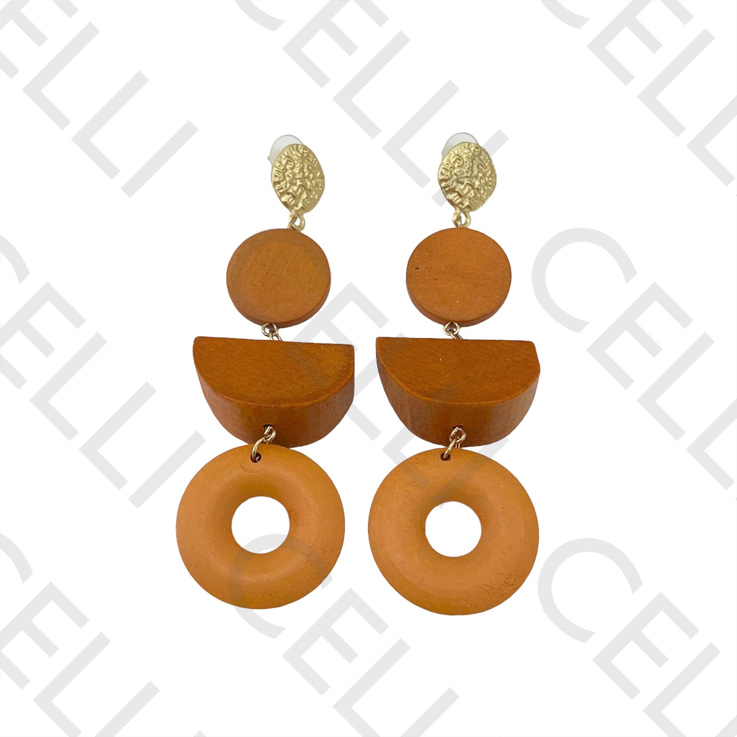 Fashion Earring with Wood