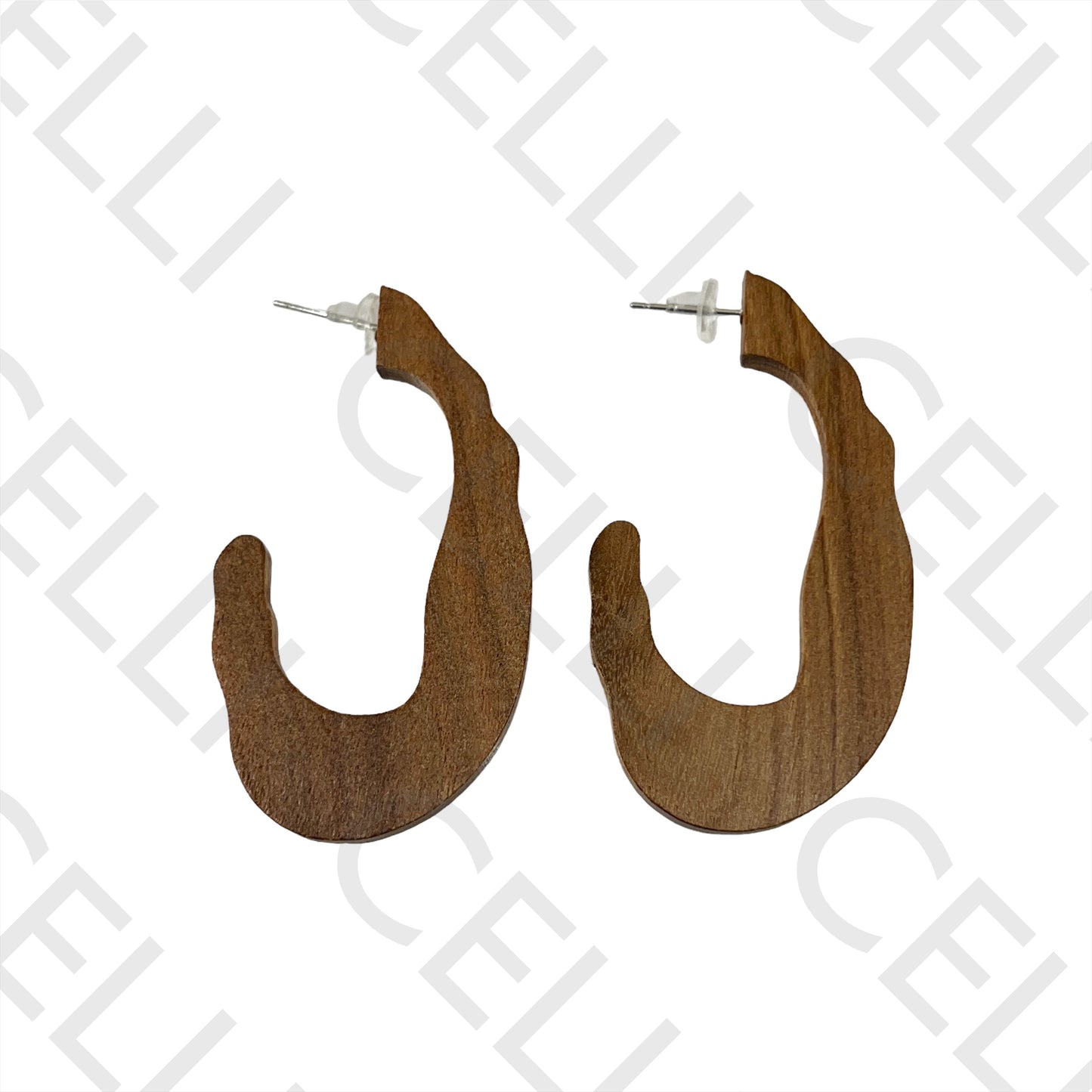 Brinco de Moda com madeira