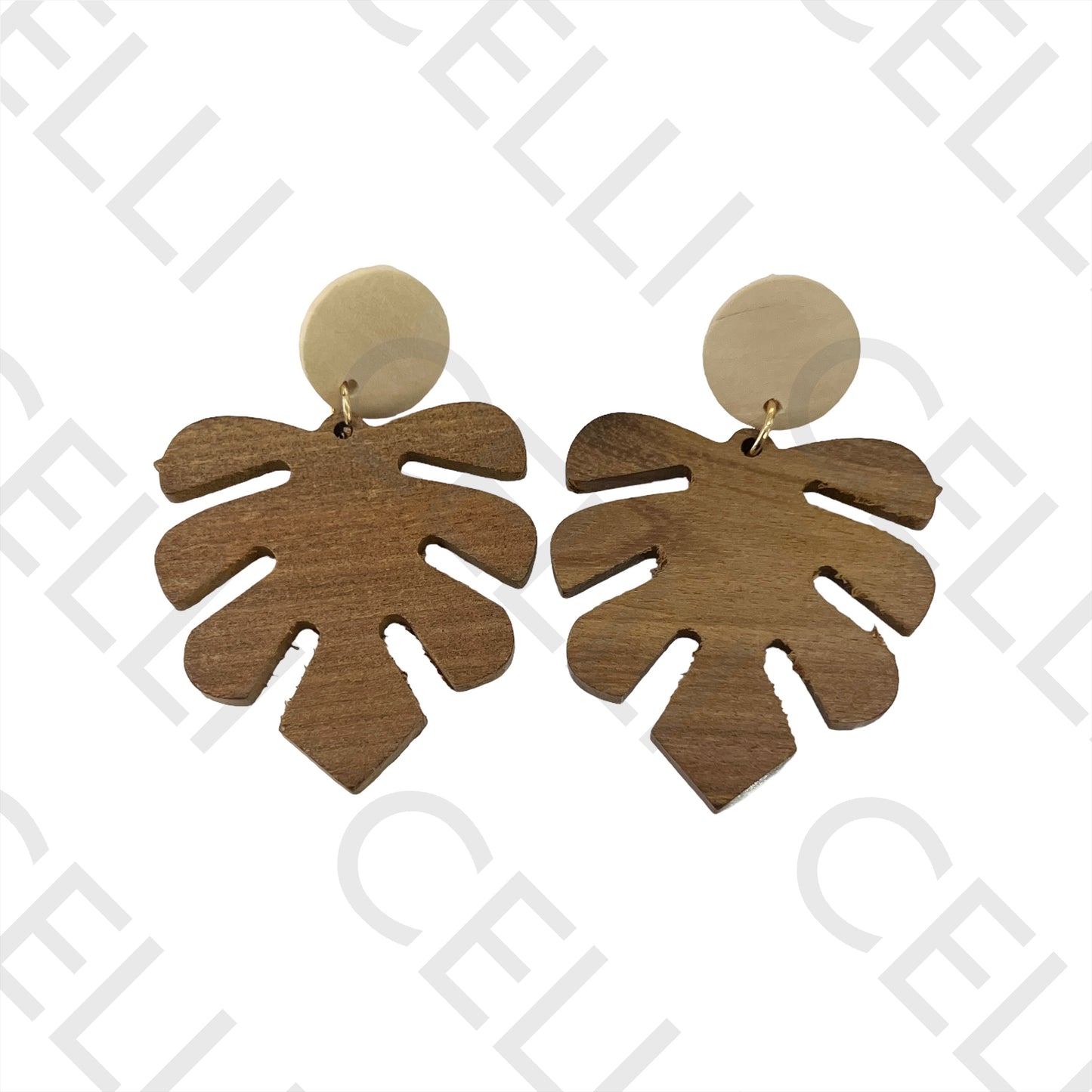 Brinco de Moda com madeira