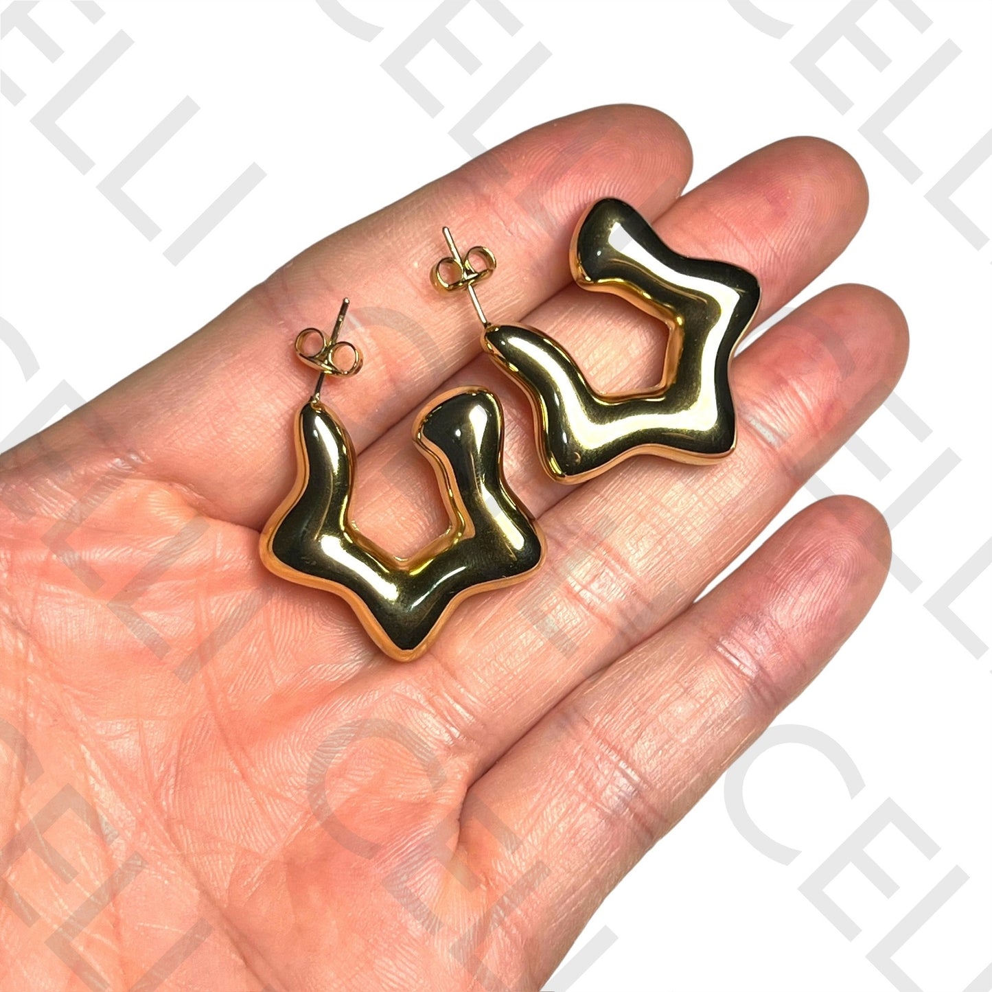 Pendiente de acero - concha