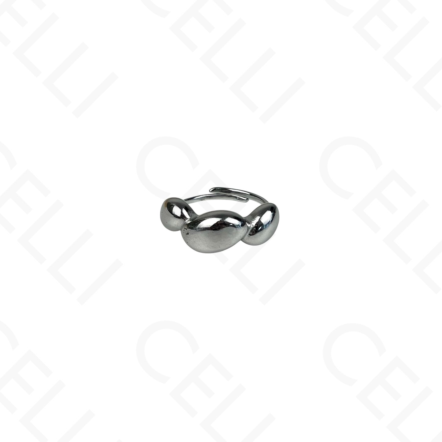 可调钢戒指 - 雕刻款