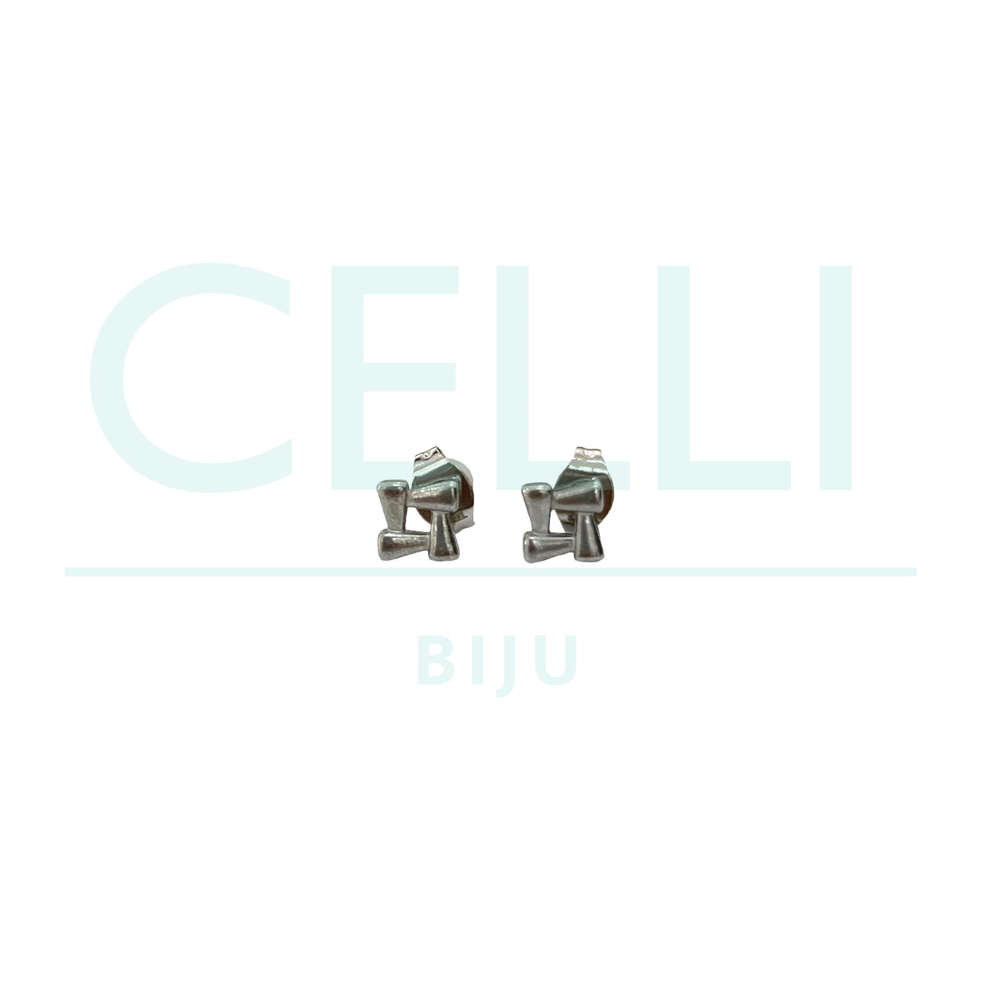 Brinco de Aço com medalhinha mini - quadrado