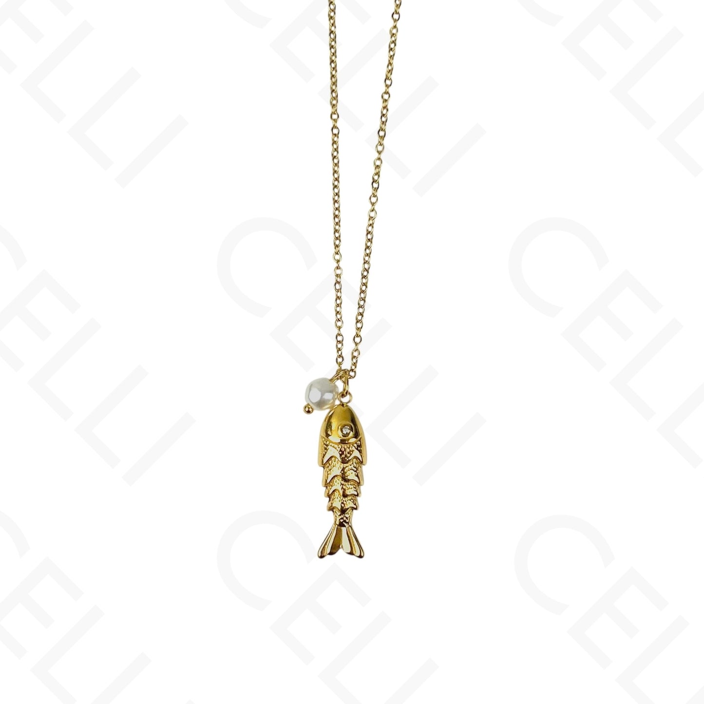 Colar de aço - peixe