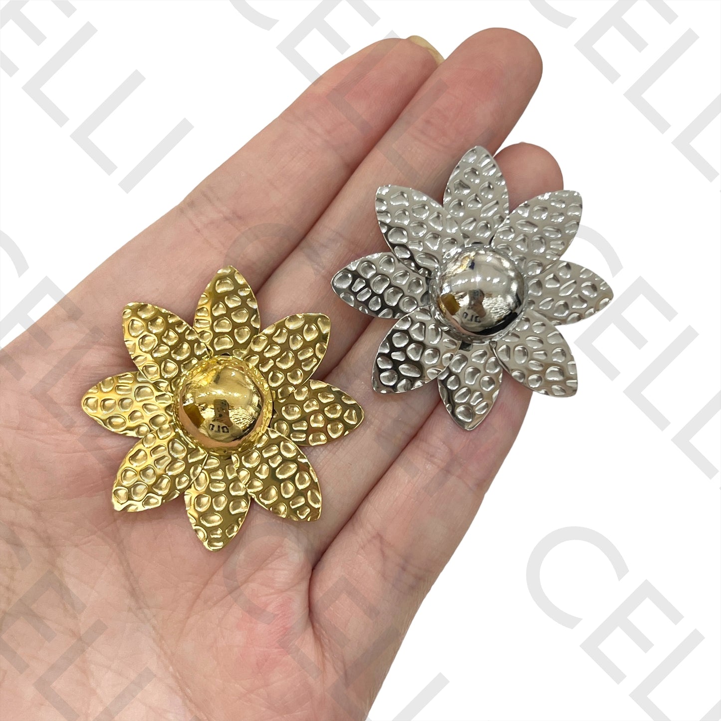 不锈钢耳环 - 花朵