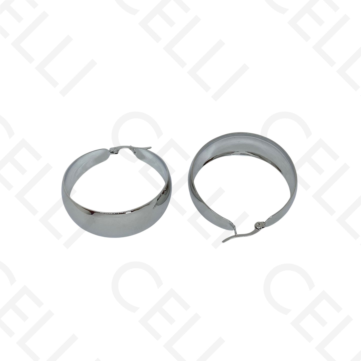 Brinco de aço - argola grossa