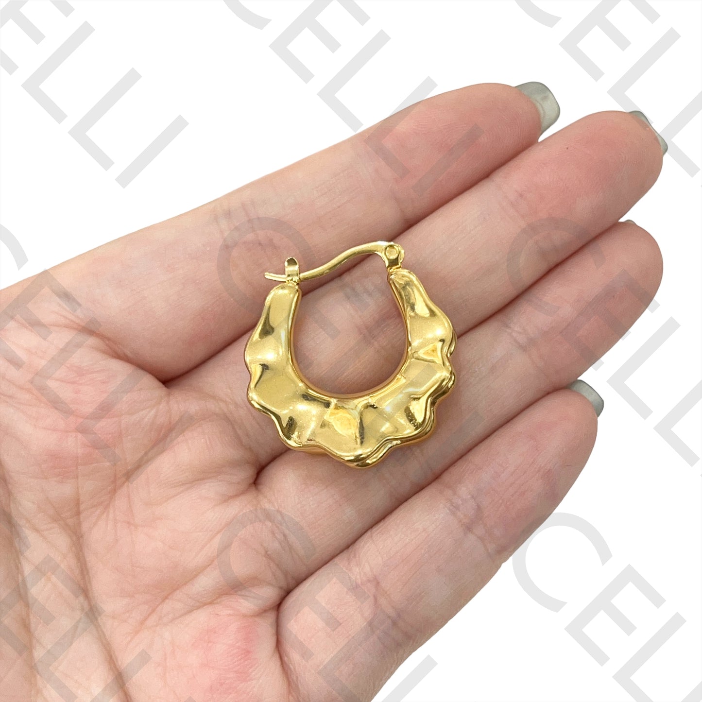 Steel Hoop Earring - detailed