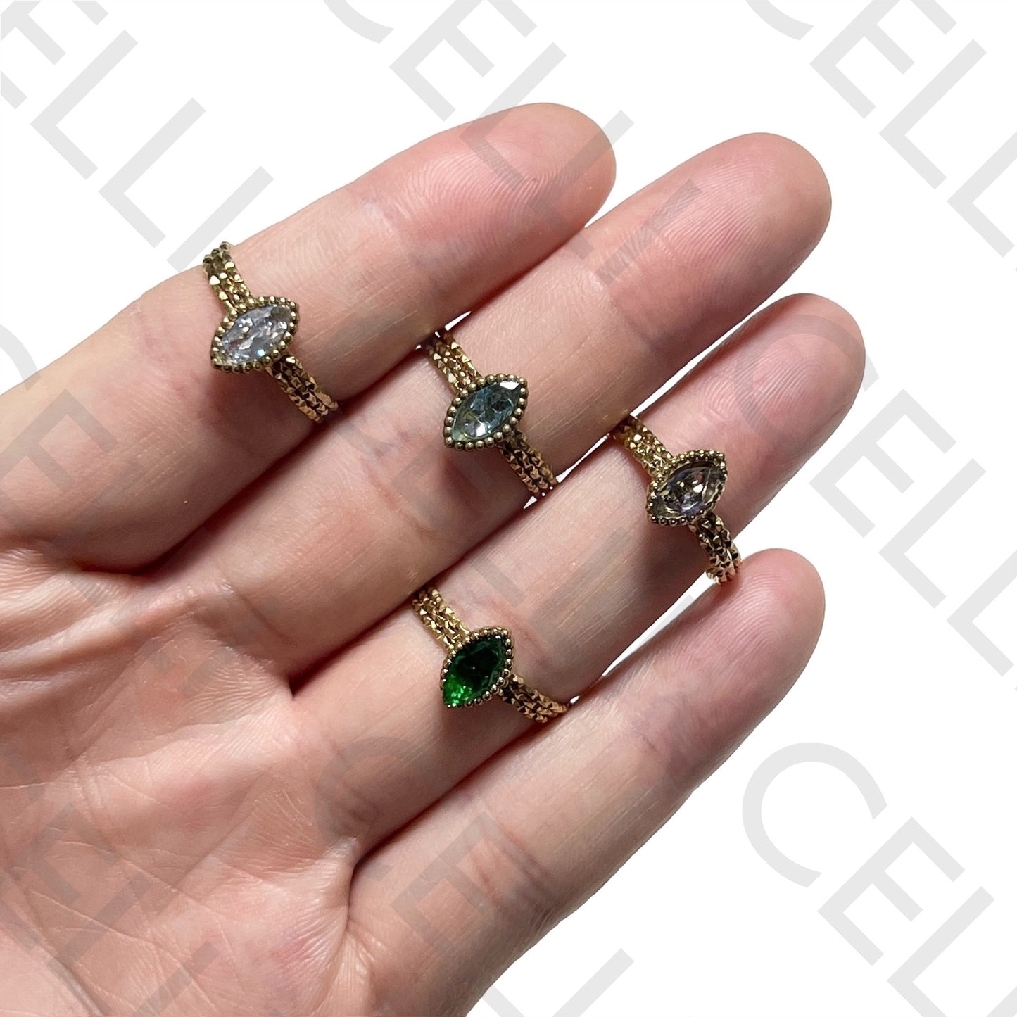 Anel de Aço - brilhante colorido