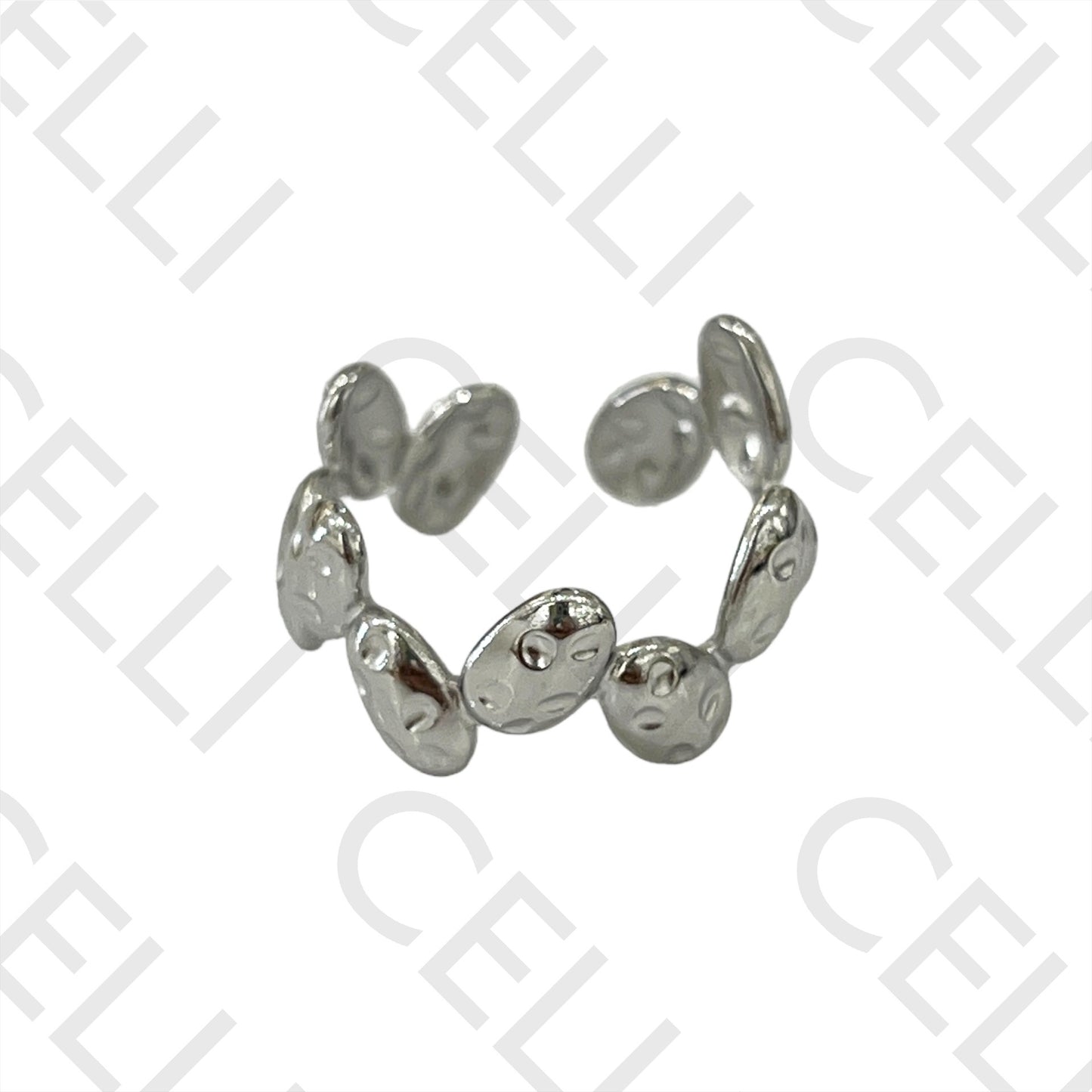 Anel de Aço - Zig-Zag martelado