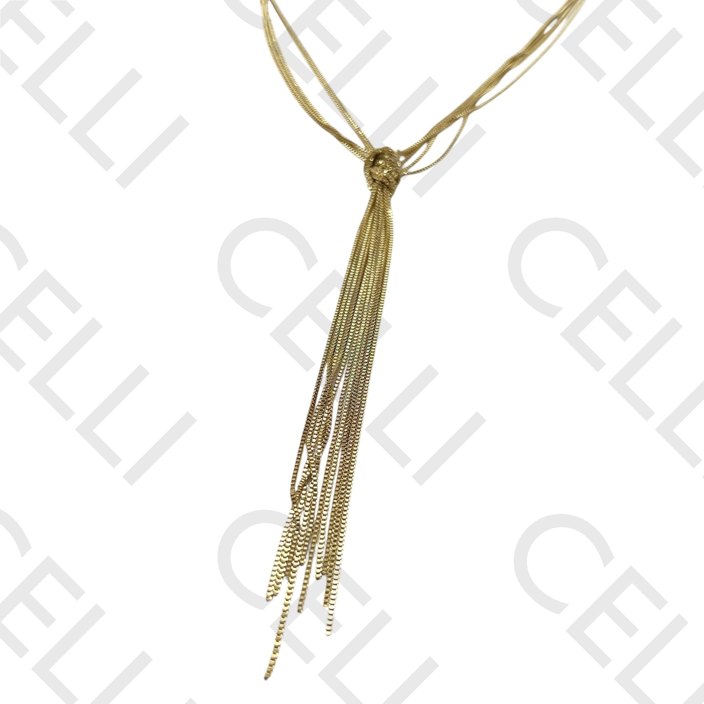 Colar de aço - 5 correntes com nó