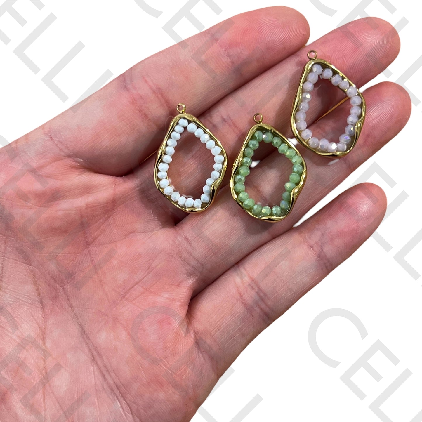 Medalha de Aço - com cristais facetados