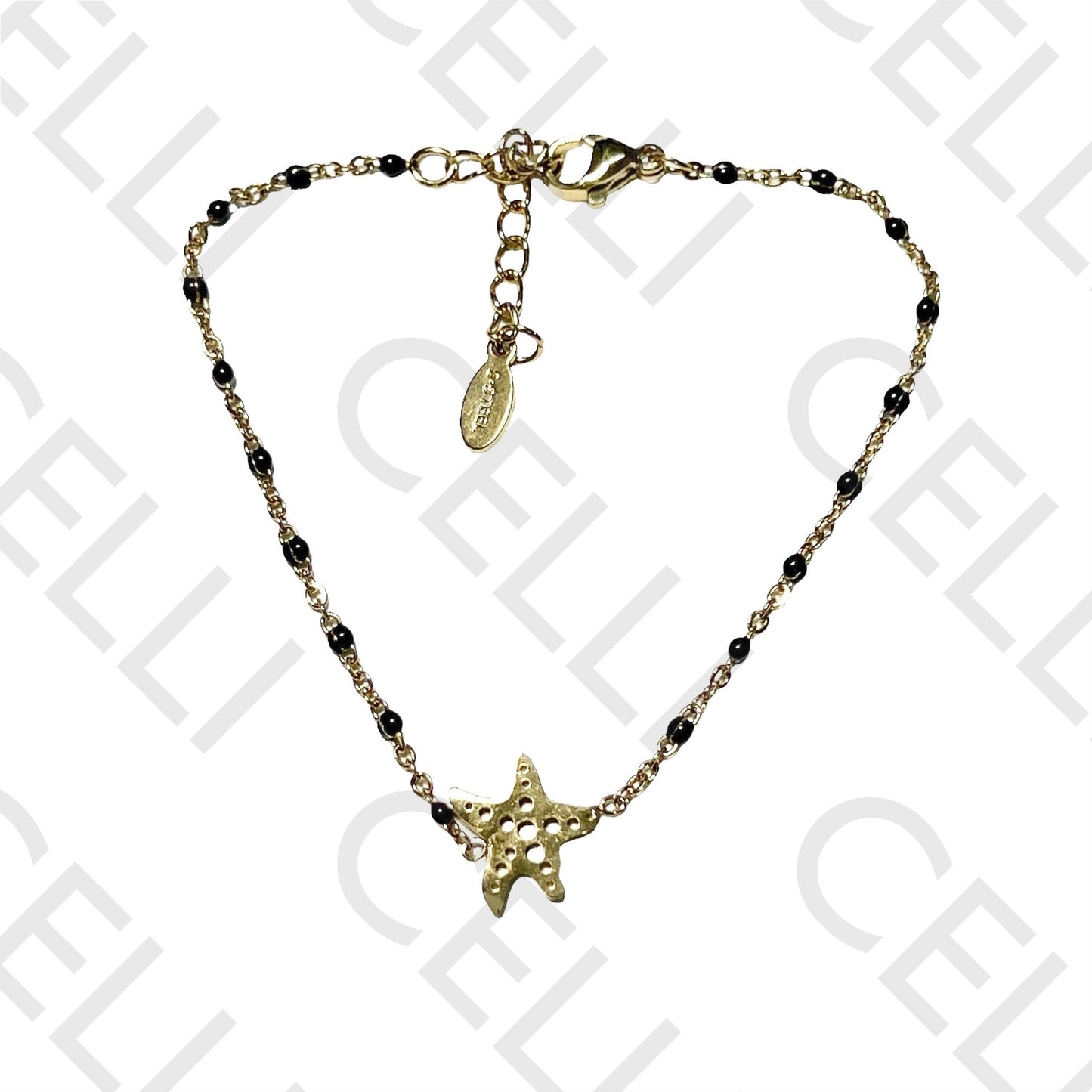Pulsera de acero - esmalte de estrella de mar
