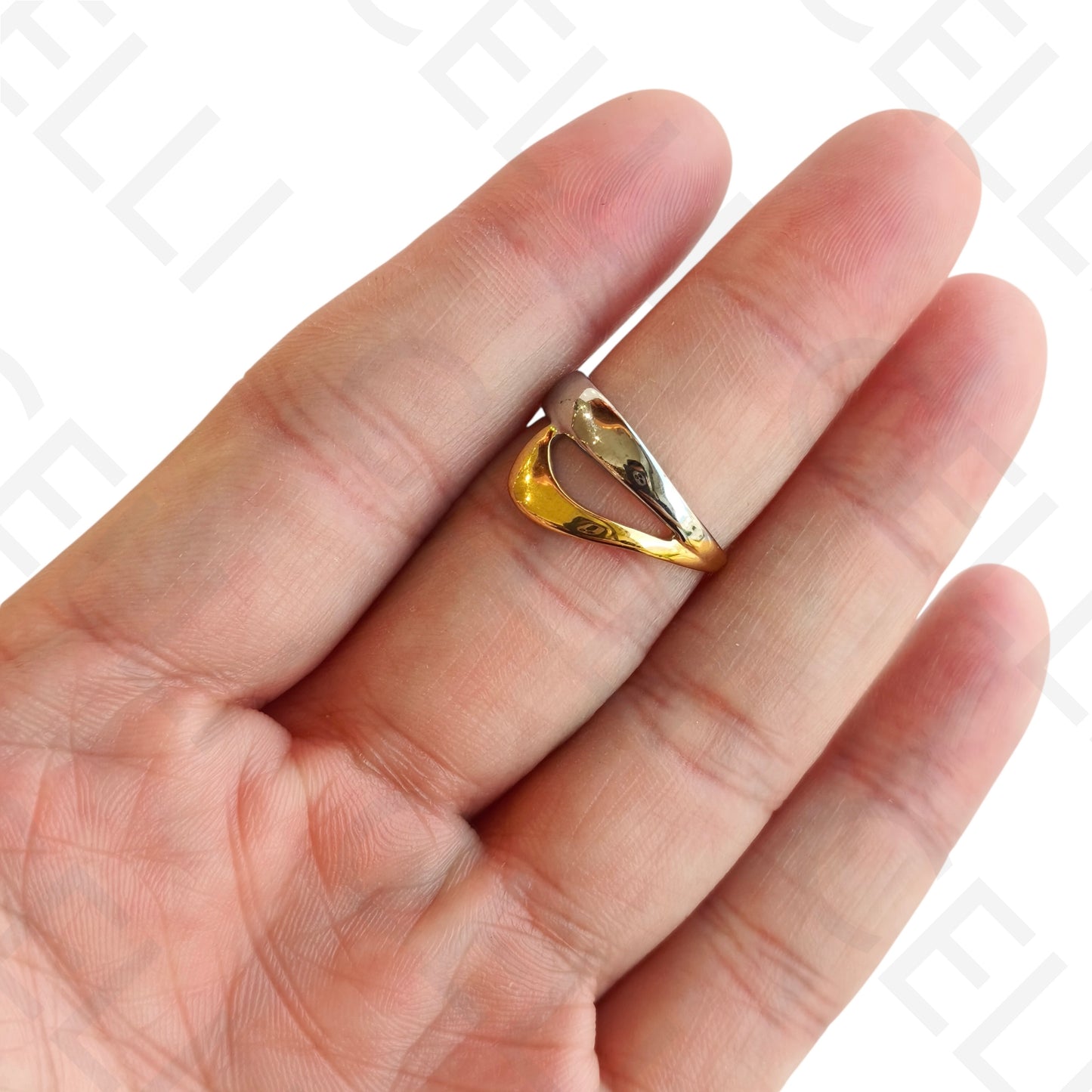 Adjustable Steel Ring - Bicolor