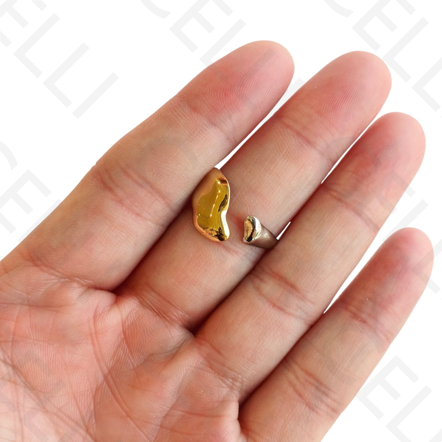 Adjustable Steel Ring - Bicolor