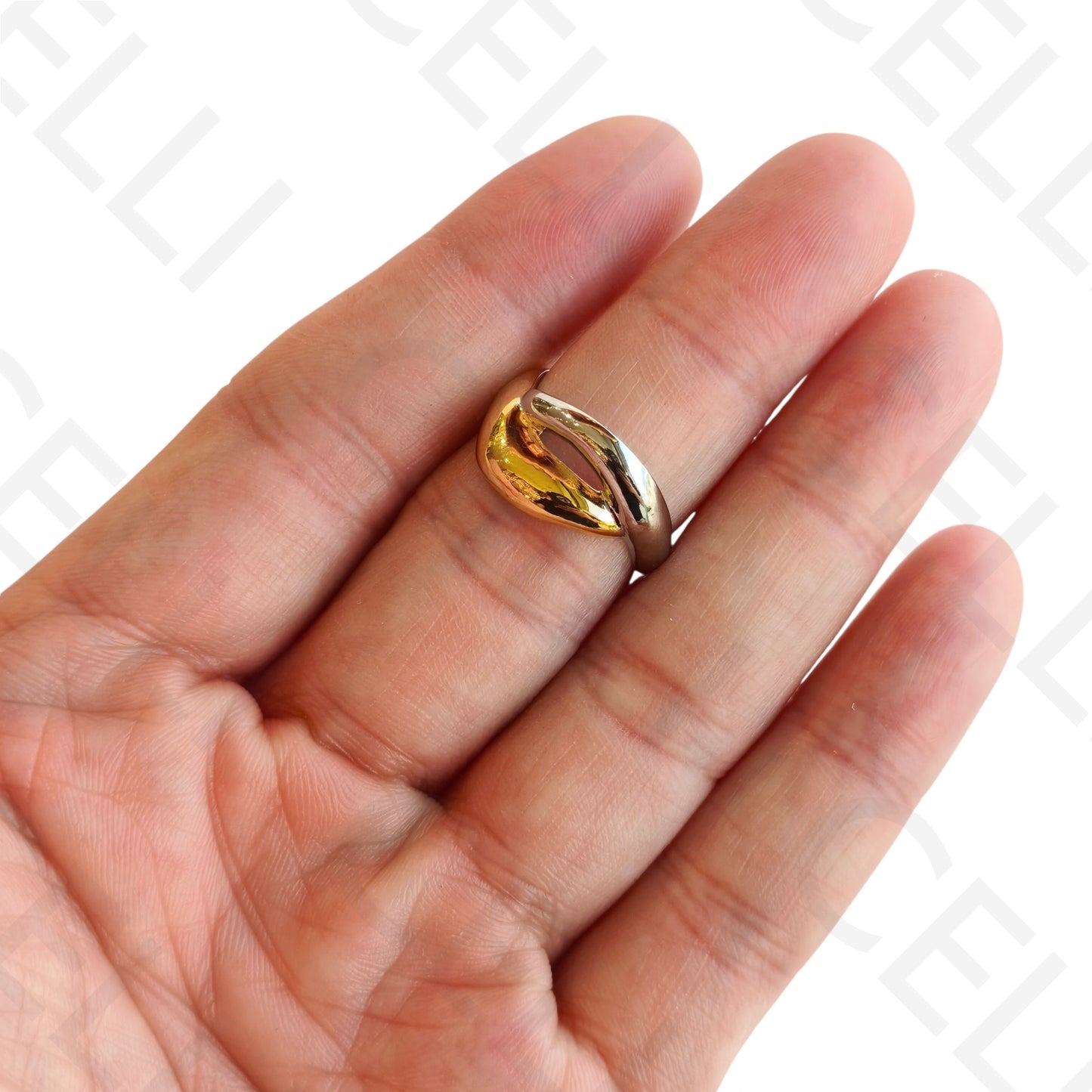 Adjustable Steel Ring - Bicolor