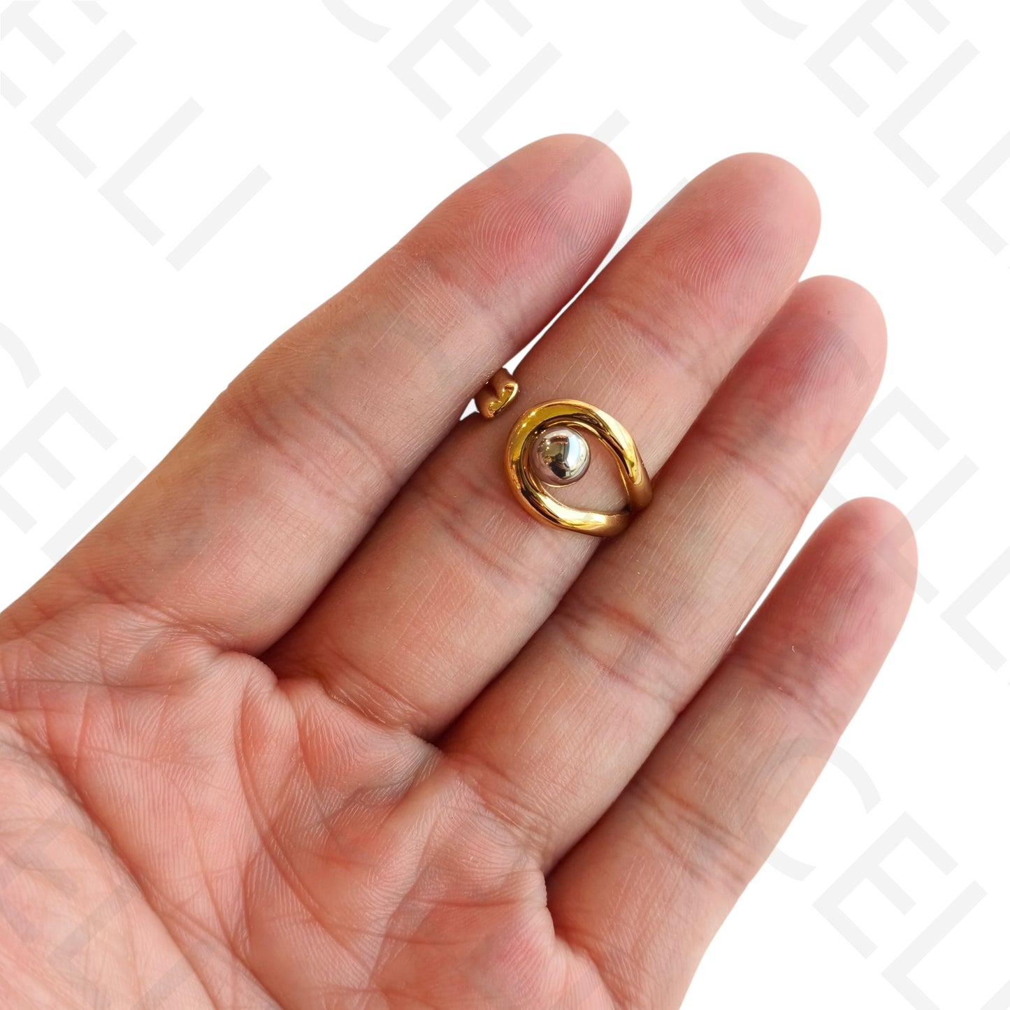 Adjustable Steel Ring - Bicolor