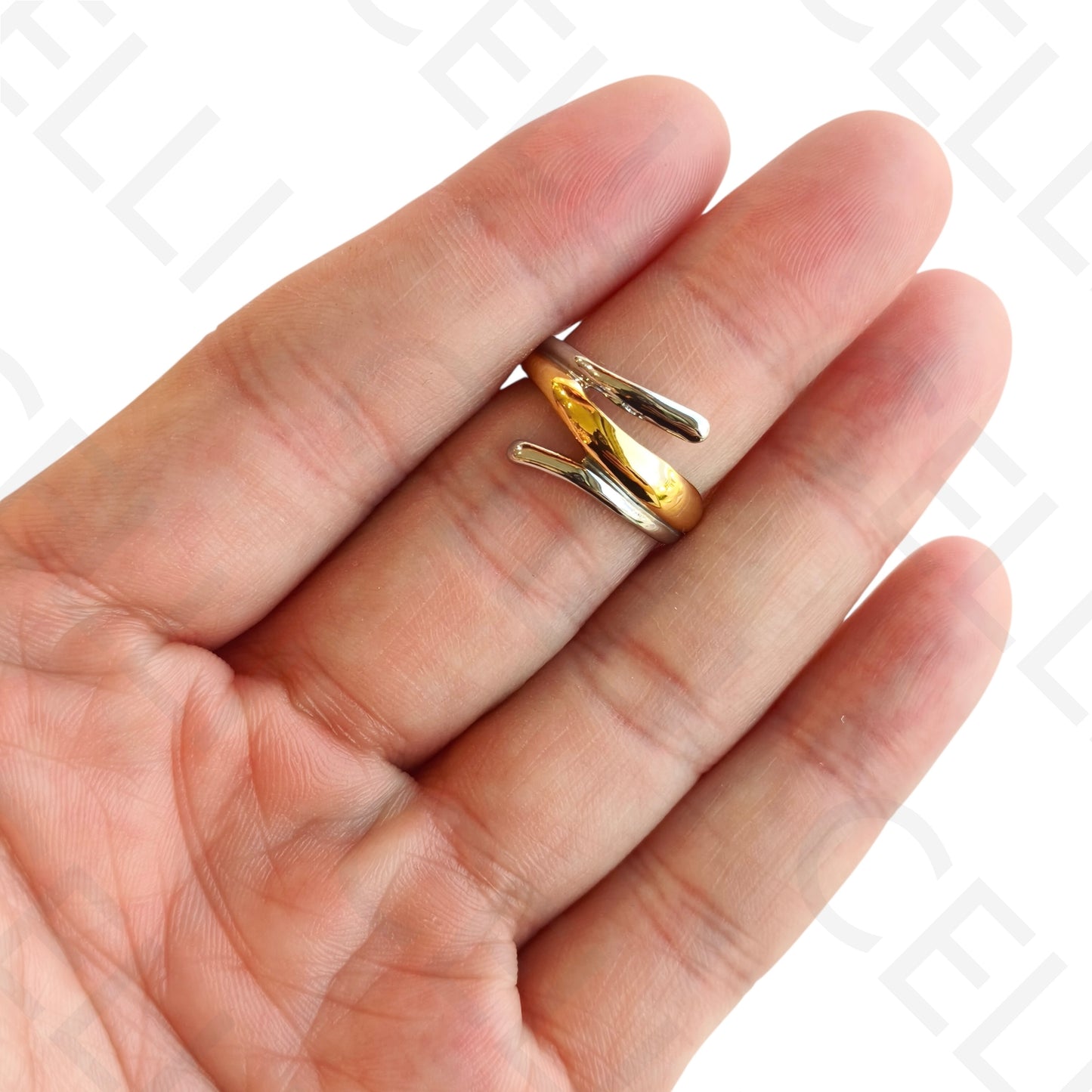 Adjustable Steel Ring - Bicolor