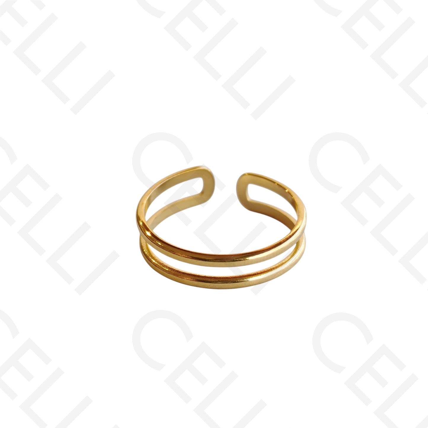 Anillo de Acero Ajustable - doble