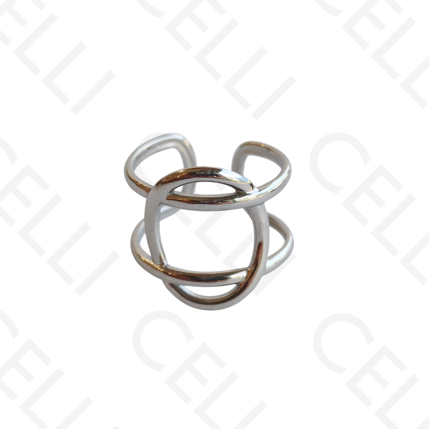 Anel de Aço Ajustável - oval